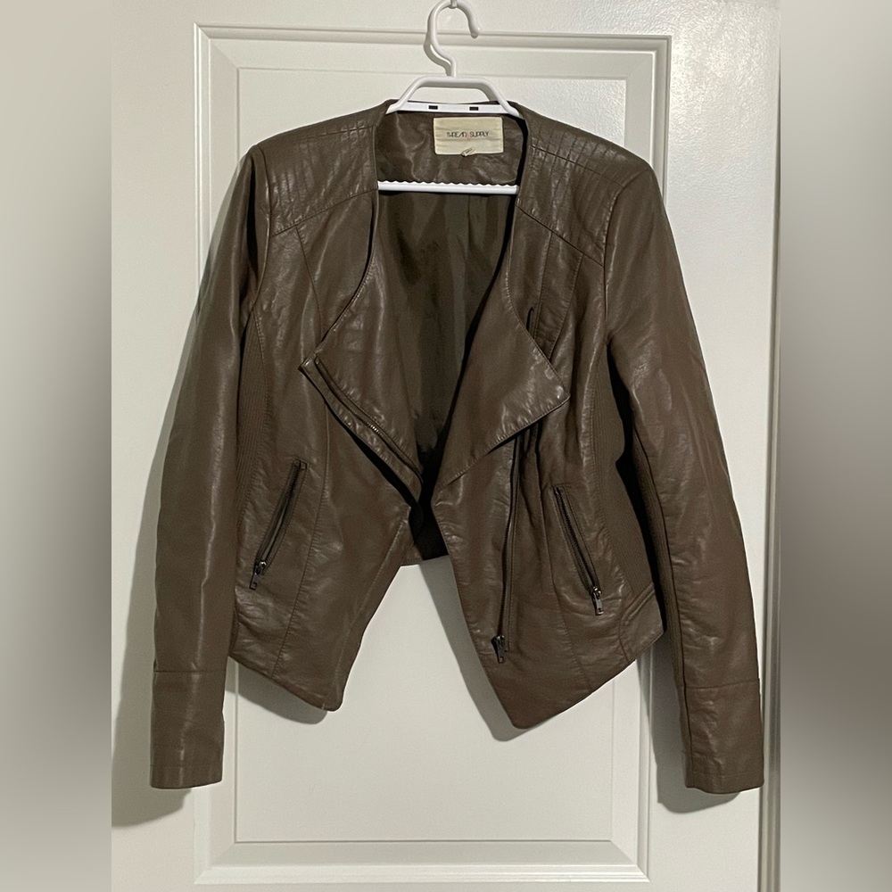 THREAD & SUPPLY Vienna Vegan Leather Moto Jacket size M